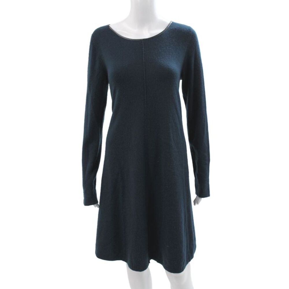 Repeat Womens Sweater Dress Blue Wool Long Sleeve Round Neck Size 40